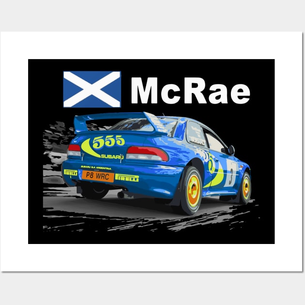 JDM Colin Mcrae World Rally Champion WRC STI GC8 22b Car 555 Impreza Wall Art by cowtown_cowboy